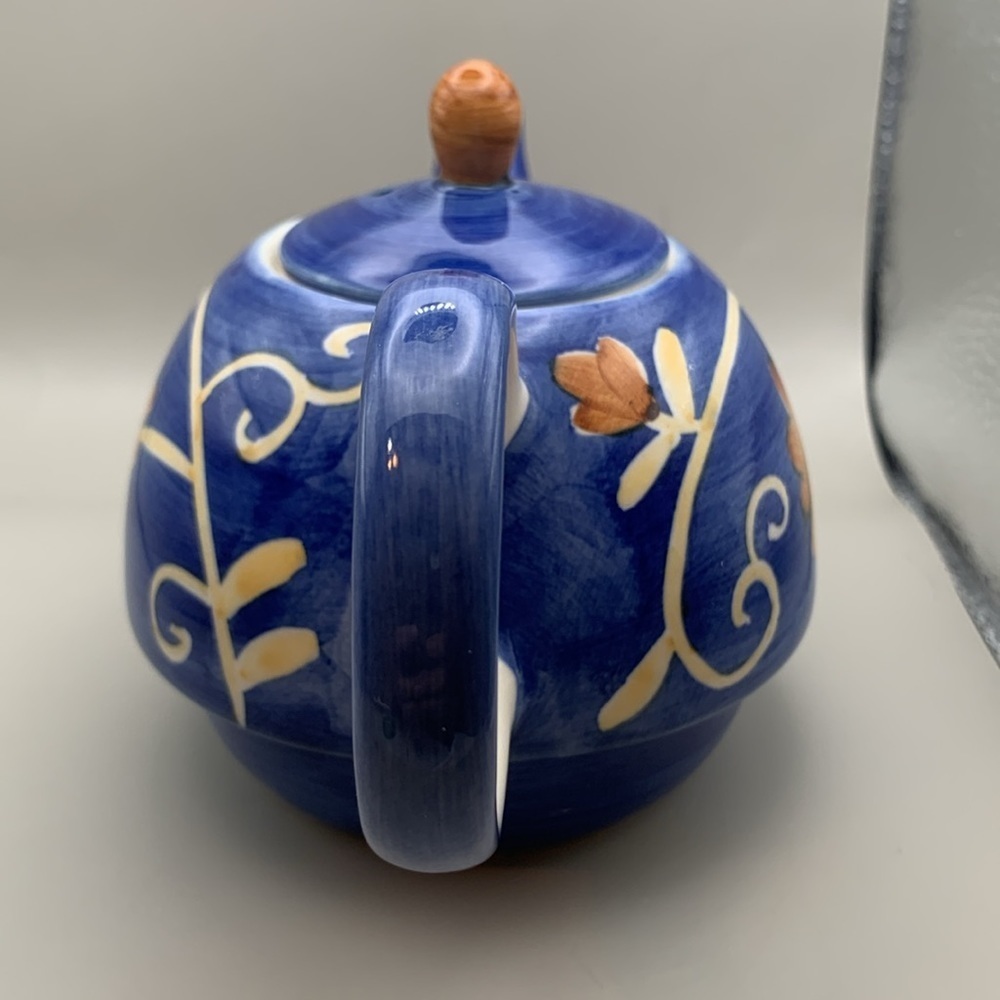 Blue floral Tea pot ceramic Herman Dodge & Son,excellent condition.‎ - Picture 5 of 10